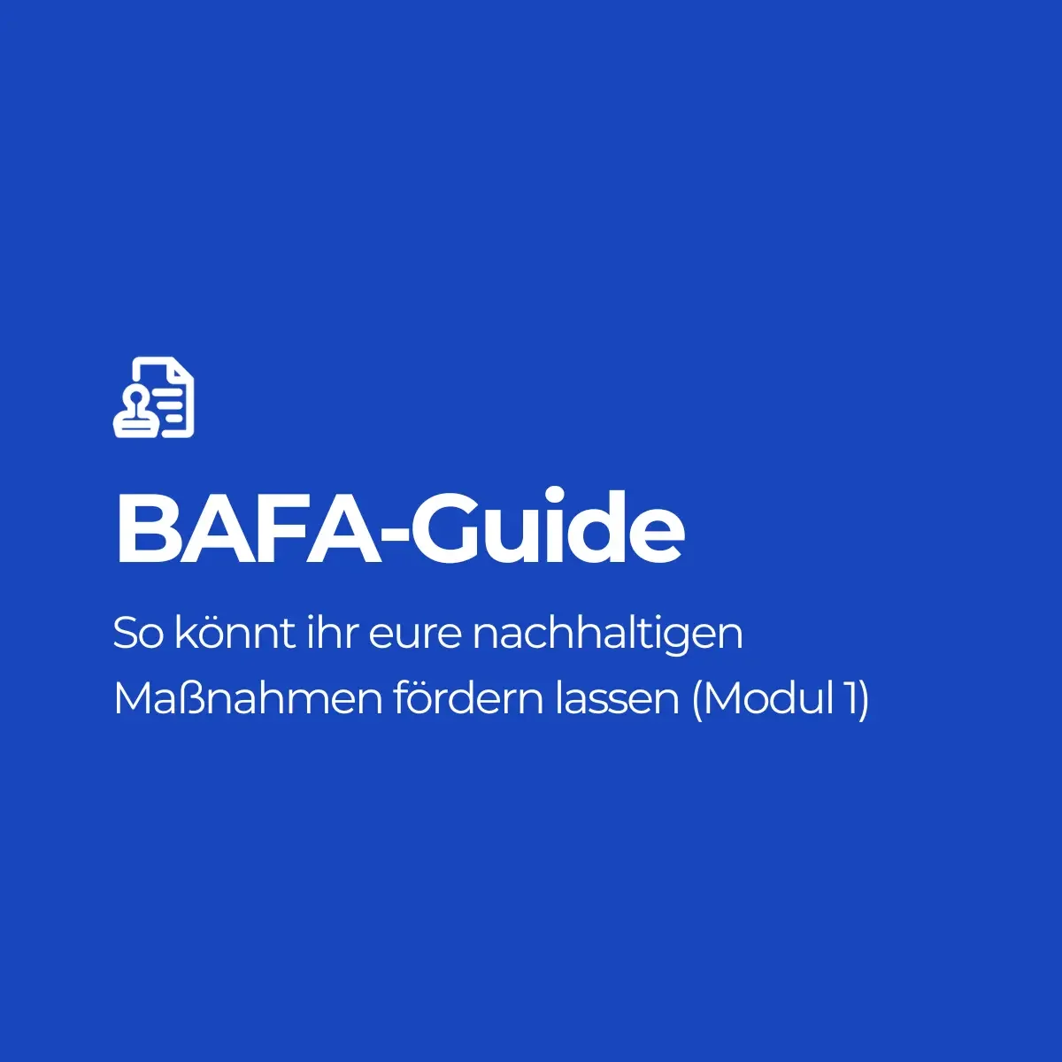 Wie die BAFA-Förderung von Querschnittstechnologien funktioniert